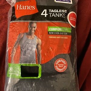 Hanes Gray ComfortSoft Tagless Tank Tops - 4-Pack